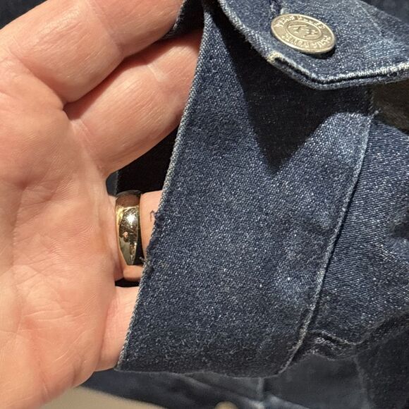 Paris Blues Vintage 90s Y2K  Jacket Womens XL  Dark Wash Made In USA Jean - Picture 11 of 16